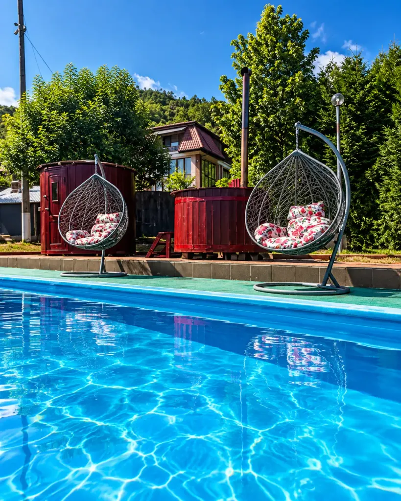 Pensiunea Oșencuța Tălmaciu piscină exterioară