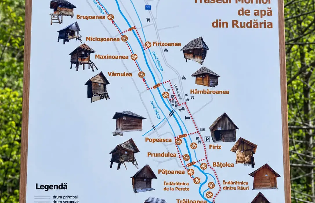 Moară de apă tradițională din Rudăria, Eftimie Murgu, Caraș-Severin