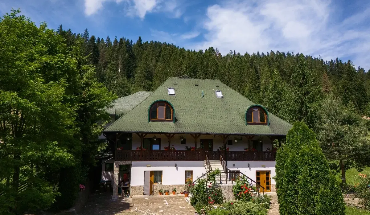 Conacul Domniței pensiune în Voroneț cu vedere spre natură în Bucovina