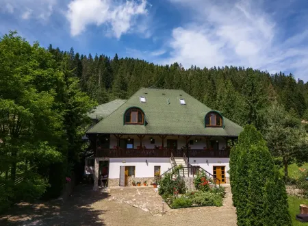 Conacul Domniței pensiune în Voroneț cu vedere spre natură în Bucovina